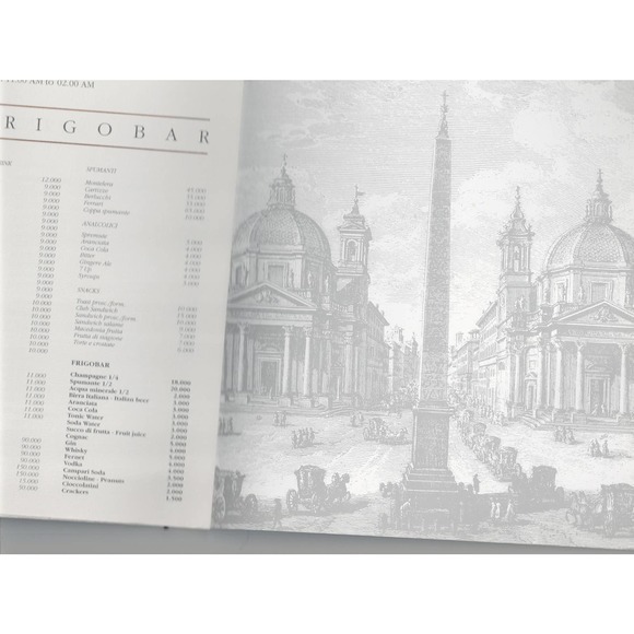 HOTEL VALADIER ROMA RISTORANTE IL VALENTINO COCKTAIL PIANOBAR ROOF GARDEN MENU - Picture 6 of 6